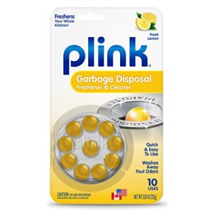 plink 90 garbage disposer cleaner and deodorizer, lemon, 10 count