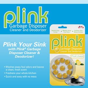 Plink 90 Garbage Disposer Cleaner and Deodorizer, Lemon, 10 Count