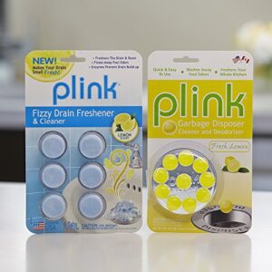 Plink 90 Garbage Disposer Cleaner and Deodorizer, Lemon, 10 Count