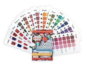 16 cookie decorating color charts – 4″x6″ – for use with the cookie companion: a decorator’s guide by georganne bell