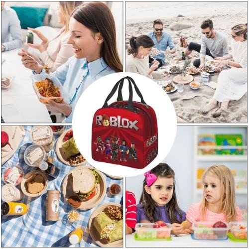 Ehfbhav Classic Game Series Lunch Box With Front Pocket For Office Picnic Waterproof Reusable Lunch Bags Girls Boys Gifts
