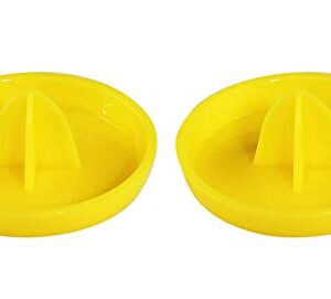 HOME-X Fresh Banana Cover, Reusable Produce Keeper, Banana End Caps, Set of 2-2” D x 1” H, Yellow