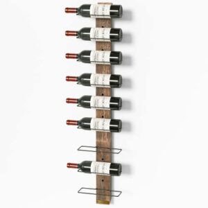 j jackcube design wall mount wine rack organizer for 9 bottles, elegant and simple rustic wood wine storage display holder for kitchen and home décor- mk699a
