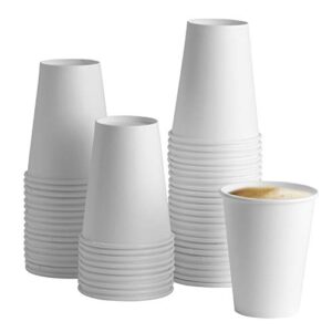 [100 pack] 12 oz. white paper hot coffee cups
