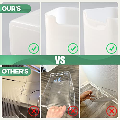 Set of 6 Refrigerator Organizer Bins, Door Shelf Basket Storage Bins for Fridge, Counter, Cabinet, Pantry Kitchen Organization and Food Storage - Plastic Organizers Bin, BPA Free