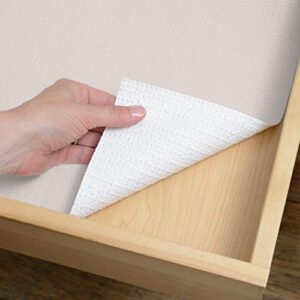 Con-Tact Brand Solid Grip Prints Non-Adhesive Non-Slip Shelf and Drawer Liner, 12-Inches by 5-Feet, Almond (05F-C6B61-06)