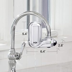 PUR PLUS Faucet Mount Water Filtration System, Chrome – Vertical Faucet Mount Water Filter for Sink – Crisp, Great-Tasting Filtered Water, FM3700