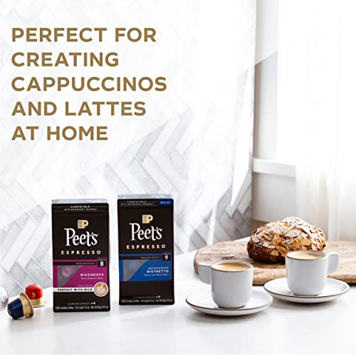 Peet's Coffee, Medium Roast Espresso Capsules Compatible with Nespresso Original Machine, Crema Scura Intensity 9, 50 Count (5 Boxes of 10 Espresso Pods)