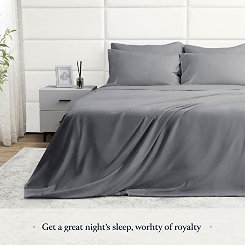 BELADOR Silky Soft Queen Sheet Set - Luxury 6 Piece Bed Sheets for Queen Size Bed, Secure-Fit Deep Pocket Sheets with Elastic, Breathable Hotel Sheets and Pillowcase Set, Wrinkle Free Oeko-Tex Sheets