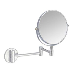 amazon basics wall-mounted vanity mirror – 1x/5x magnification, chrome