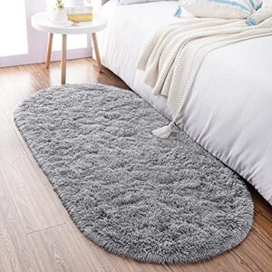 noahas ultra soft fluffy bedroom rugs kids room carpet modern shaggy area rugs home decor 2.6′ x 5.3′, grey