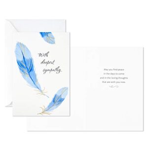 Hallmark Sympathy Cards Assortment, Watercolor Nature (12 Assorted Thinking of You Cards with Envelopes)