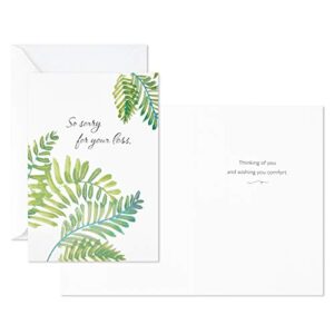 Hallmark Sympathy Cards Assortment, Watercolor Nature (12 Assorted Thinking of You Cards with Envelopes)