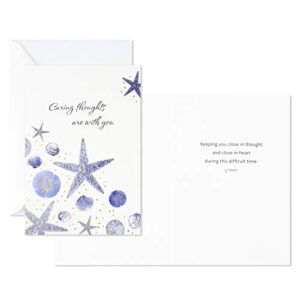 Hallmark Sympathy Cards Assortment, Watercolor Nature (12 Assorted Thinking of You Cards with Envelopes)