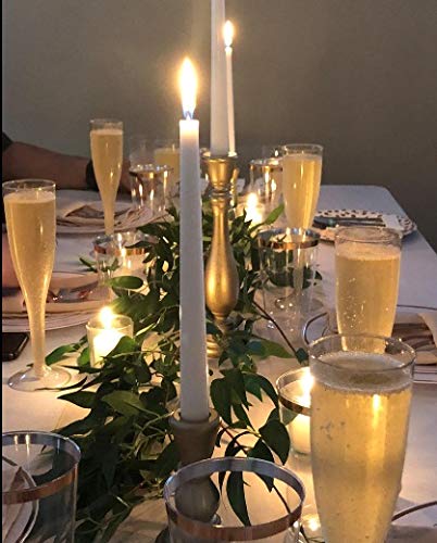 Oojami Gold Glitter Plastic Classicware Glass Like Champagne Wedding Parties Toasting Flutes (1 Box = Quantity 30)