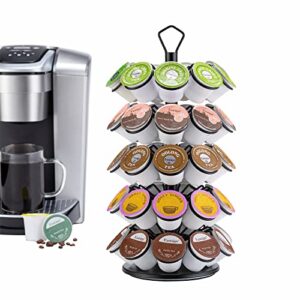 rice rat k-cup storage coffee capsules pod holder carousel capsule display storage for k-cup（45 pods-5 tiers）
