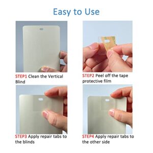 60 PCS Vertical Blind Repair Tabs Kit Clear Blind Fixer Tabs Verticle Blinds Snap in Replacement Vertical Blinds Replacement Slats Blind Replacement Parts Panels