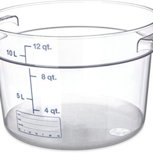 CFS 1076707 StorPlus Polycarbonate Round Food Storage Container, 12 Quart, Clear