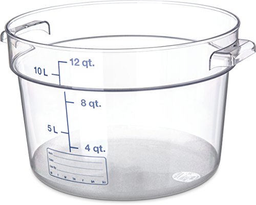 CFS 1076707 StorPlus Polycarbonate Round Food Storage Container, 12 Quart, Clear