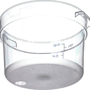 CFS 1076707 StorPlus Polycarbonate Round Food Storage Container, 12 Quart, Clear