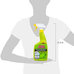 MOLD ARMOR Mold and Mildew Killer + Quick Stain Remover, 32 oz., Trigger Spray Bottle, Eliminates 99.9% of Household Bacteria and Viruses, Ideal Bathroom Mold and Mildew Remover