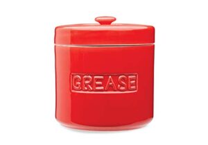 fox run grease container, 5 x 5 x 5.5 inches, red