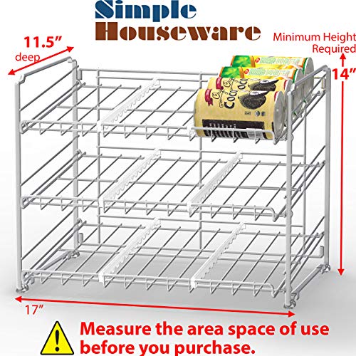 SimpleHouseware Stackable Can Rack Organizer, Chrome