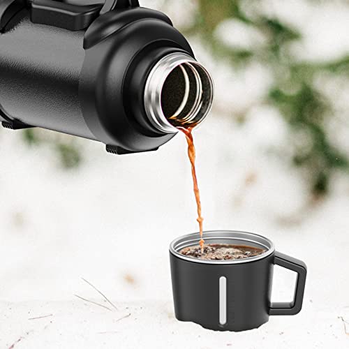 Arslo Coffee Thermos For Hot Drink, Coffee Thermos Travel 3QT/100OZ, Vacuum Insulated Bottle With Cup Keeps Liquids Hot And Cold For Up To 24 Hours, Insulated Coffee Carafe Outdoor For Camping