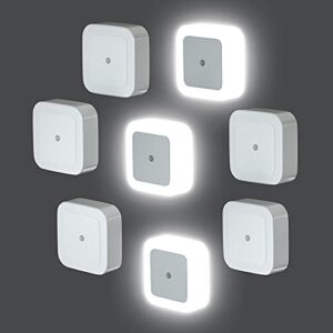 sujeet night lights plug into wall, night light [8 pack] nightlight with light sensors, led night lights for kids bathroom stair hallway light