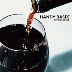 Handy Basix Wine Glass Rack Under Cabinet Wine Glass Holder Stemware Holder, Metal Storage Organizer for Bar Kitchen Cabinet 3 Rows (Black 1 Pack)