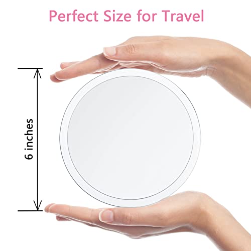 JMH 20X Magnifying Mirror with 3 Suction Cups for Easy Mounting– Use for Makeup Application - Tweezing – and Blackhead/Blemish Removal, 6 Inch