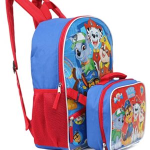 Nickelodeon Boys' Paw Patrol Backpack with Lunch (Light Blue/Red)