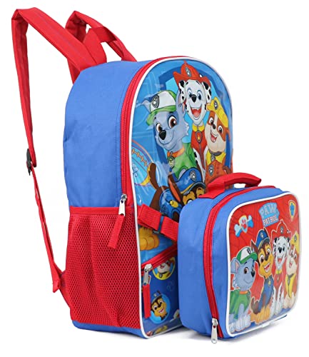 Nickelodeon Boys' Paw Patrol Backpack with Lunch (Light Blue/Red)