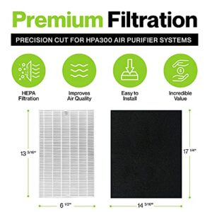 Durabasics 3 HEPA Filter Set for HPA300 Honeywell Air Purifier Filters & Honeywell HPA300 - For Honeywell Air Purifier Filter Replacement HPA300 - Replacements for Honeywell Filter R & HPA300 Filter