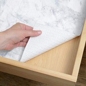 Con-Tact Brand Grip Prints Non-Adhesive Non-Slip Counter Top, Drawer/Shelf Liner, 18" x 4', Carrara Marble