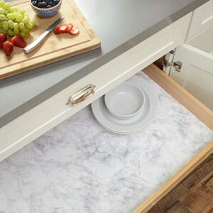 Con-Tact Brand Grip Prints Non-Adhesive Non-Slip Counter Top, Drawer/Shelf Liner, 18" x 4', Carrara Marble