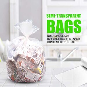 Clear Medium Garbage Bags – FORID 8 Gallon Trash Bags 30 Liter Wastebasket Bin Liners 220 Count Plastic Trash Bags for Bathroom Bedroom Office Trash Can