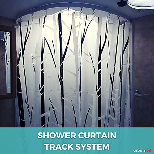 UrbanRed Flexible Bendable Ceiling Curtain Track, 5 Meters (16.4FT), Ceiling Track Ceiling Mount for Curtain Rail with Track Curtain System, RV Curtain Track, Room Divider, Ceiling Track for Curtains