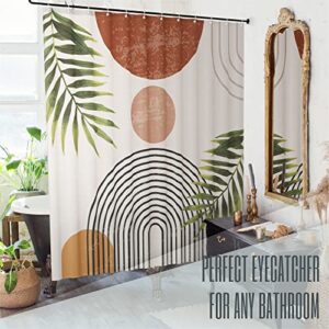 KIBAGA Beautiful Boho Shower Curtain for Your Bathroom - A Stylish 72" x 72" Modern Mid Century Curtain That Fits Perfect to Every Bath Decor - Ideal to Brighten Up Your Bohemian Bathroom at Home