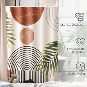 KIBAGA Beautiful Boho Shower Curtain for Your Bathroom - A Stylish 72" x 72" Modern Mid Century Curtain That Fits Perfect to Every Bath Decor - Ideal to Brighten Up Your Bohemian Bathroom at Home