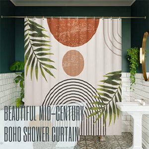 KIBAGA Beautiful Boho Shower Curtain for Your Bathroom - A Stylish 72" x 72" Modern Mid Century Curtain That Fits Perfect to Every Bath Decor - Ideal to Brighten Up Your Bohemian Bathroom at Home