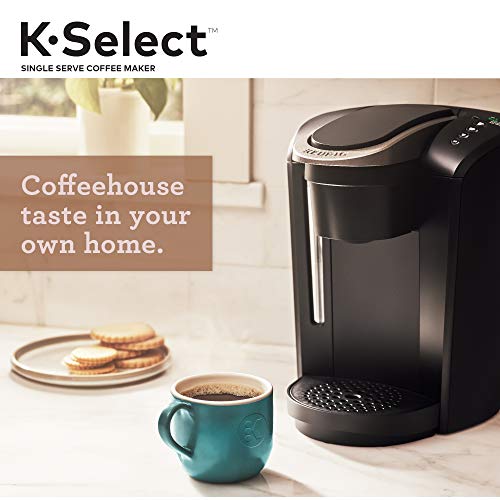 Keurig K-Select Coffee Maker, Single Serve K-Cup Pod Coffee Brewer, With Strength Control and Hot Water On Demand, Matte Black