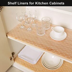 Cooyes Shelf Liner and Drawer Liner,EVA Non-Adhesive Non-Slip Washable Cabinet Liner Refrigerator Liners,for Cupboard,Kitchen,Bathroom,Table Place Mats,Desks Liner