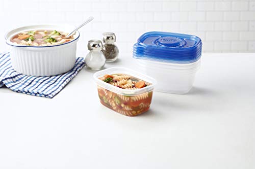 GladWare Soup & Salad Food Storage Containers for Everyday Use | Medium Rectangle Containers for Food Storage | Containers Hold up to 24 Oz(Pack of 5)