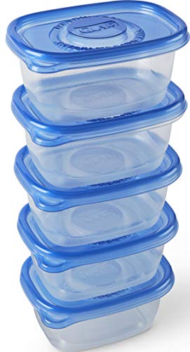 GladWare Soup & Salad Food Storage Containers for Everyday Use | Medium Rectangle Containers for Food Storage | Containers Hold up to 24 Oz(Pack of 5)