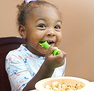 Olababy 100% Silicone Soft-Tip Training Spoon for Baby Led Weaning 2pack