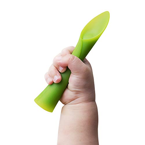 Olababy 100% Silicone Soft-Tip Training Spoon for Baby Led Weaning 2pack