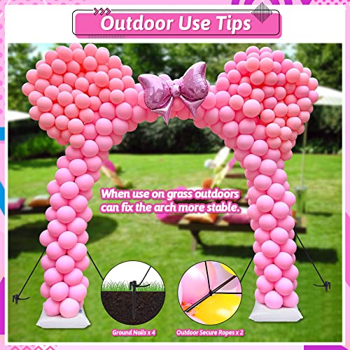 Pondpm Balloon Arch Kit - 9Ft Tall & 10Ft Wide Adjustable Balloon Stand, Balloons Garland Arch for Birthday Wedding Graduation Party Decoration