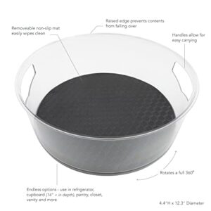 Spectrum Hexa Large Lazy Susan - Revolving Storage Tray for Refrigerator, Pantry, Cabinet, Table, & Shelf Organization / Perfect for Spices, Condiments, Produce, & More