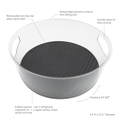 Spectrum Hexa Large Lazy Susan - Revolving Storage Tray for Refrigerator, Pantry, Cabinet, Table, & Shelf Organization / Perfect for Spices, Condiments, Produce, & More